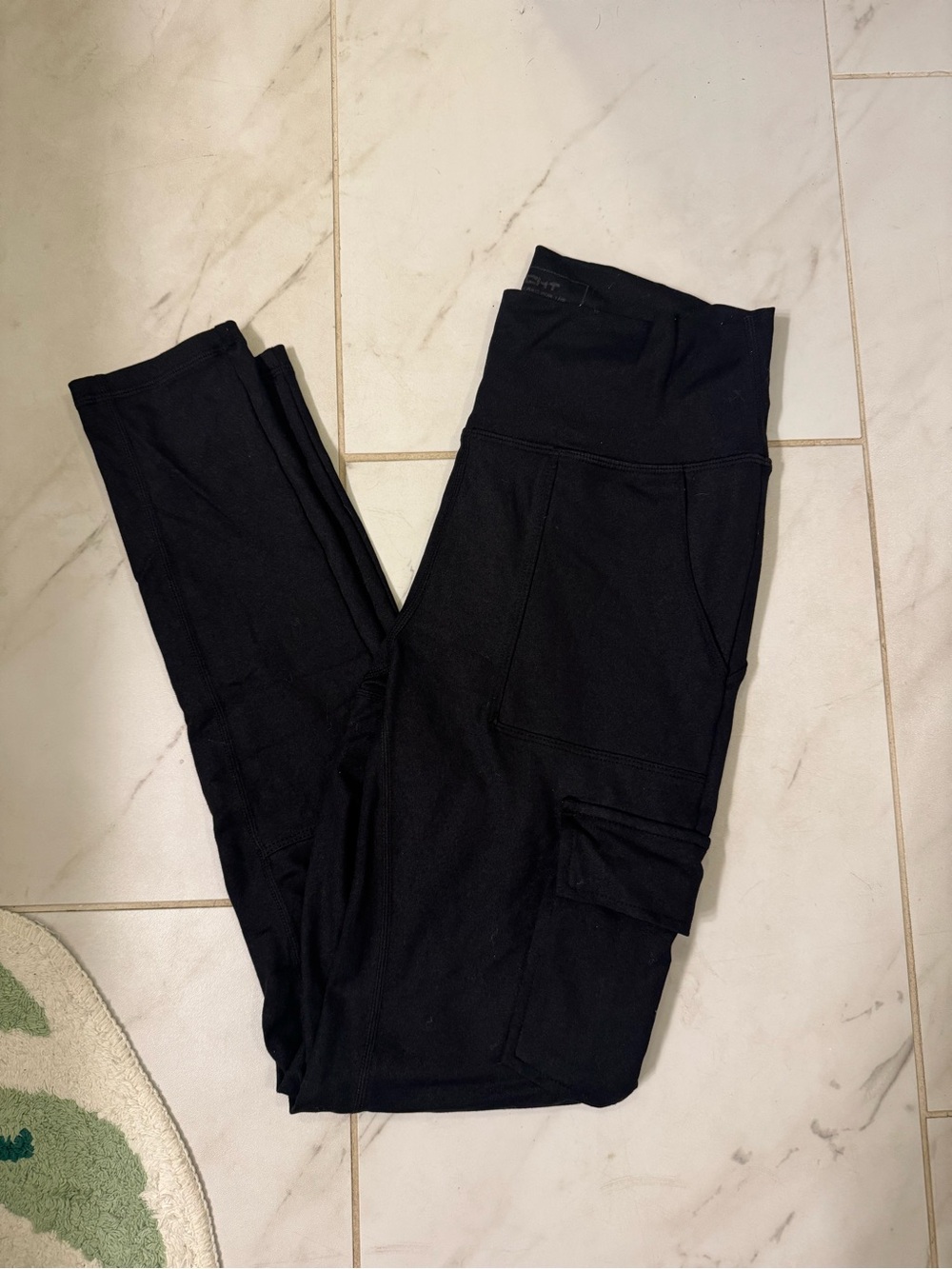 ECHT Black High-Rise Cargo Leggings